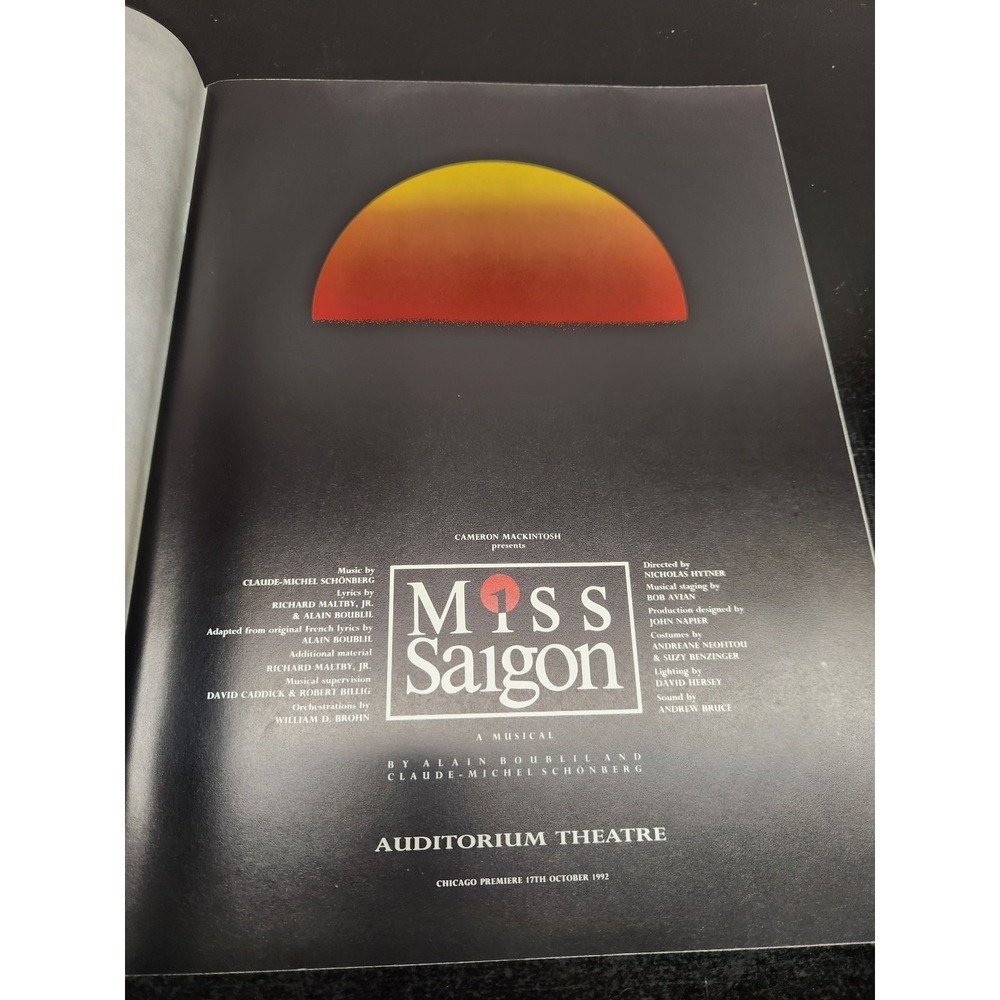 Miss Saigon Souvenir Program 1992 Chicago Premiere + Two 1993 Tickets - Picture 5 of 11
